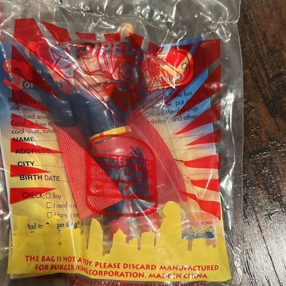 Burger King Kids Club 1997- Superman toys 3 are sealed one open vintage toys - Picture 3 of 6